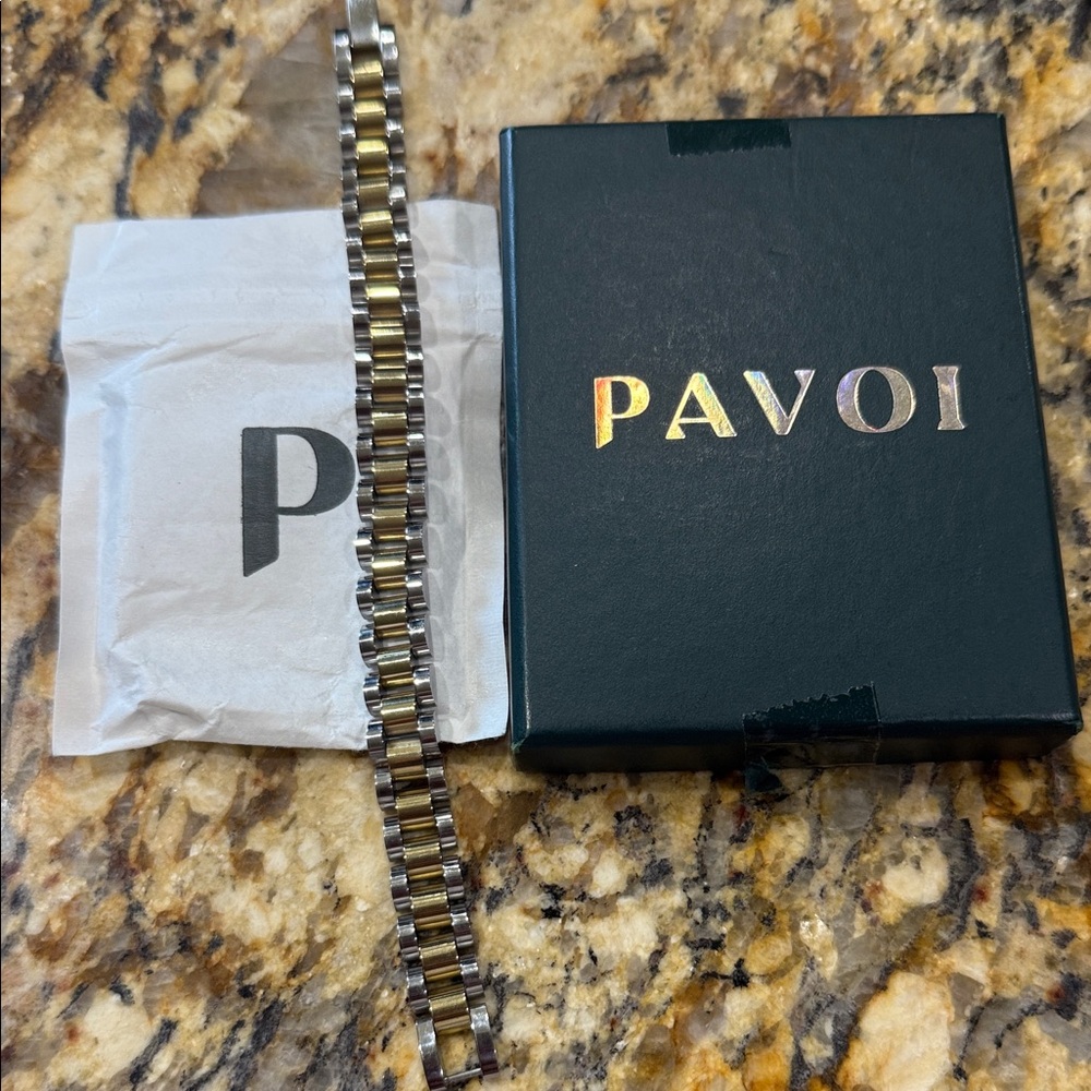 Pavoi Two-Tone women’s  Stainless Steel Bracelet - Silver & Gold